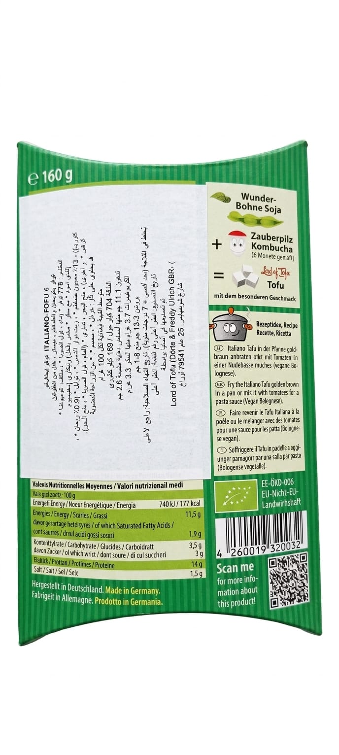 Lord of Tofu Italiano Tofu high protein 160G